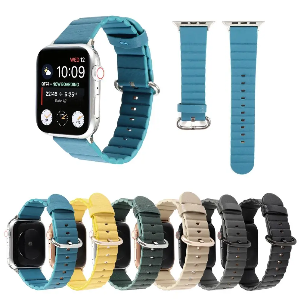 Натуральная кожа петля ремешок для наручных часов Apple Watch Series 5/4 44/40 мм браслет для наручных часов iWatch, ремешок 3/2/1 38/42 мм, ремешок для часов аксессуары