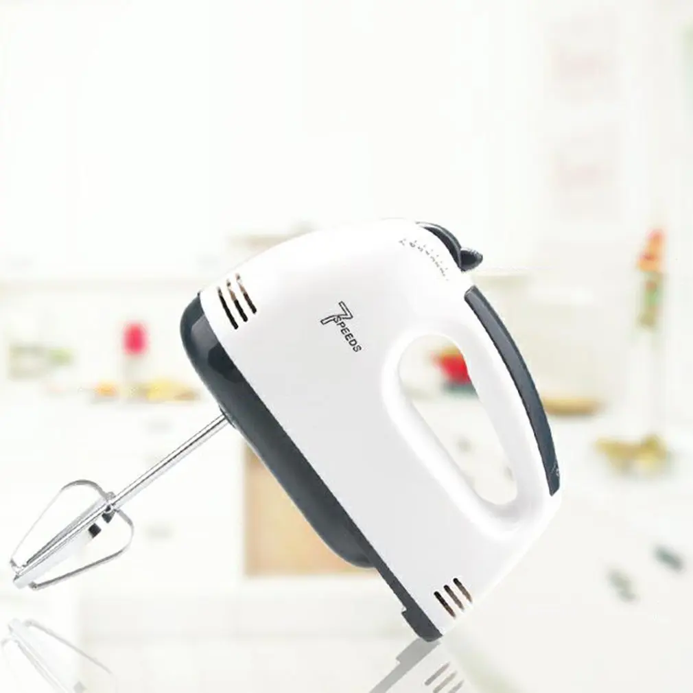 

180W Electrical Handheld Mixer Food Blender 7 Speed Adjust Double Whisk Eggs Mixer Batter Beater Food Processor Cake Mixer EU