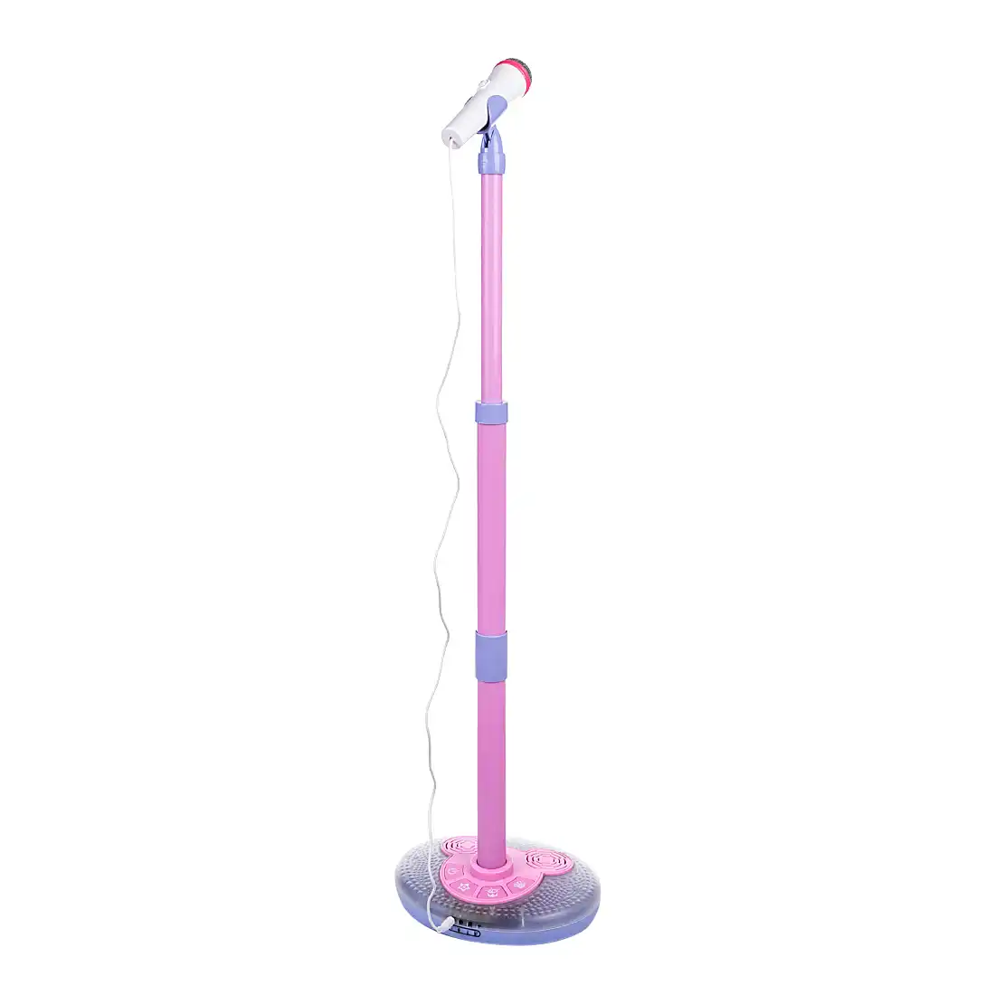 childrens pink microphone and stand