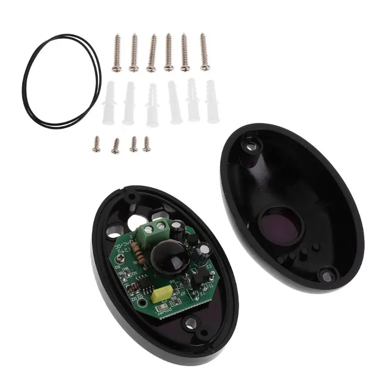 

12V or 24V Active Photoelectric Single one 1 infrared Beam Sensor Barrier Detector for Gate Door Window burglar alarm system
