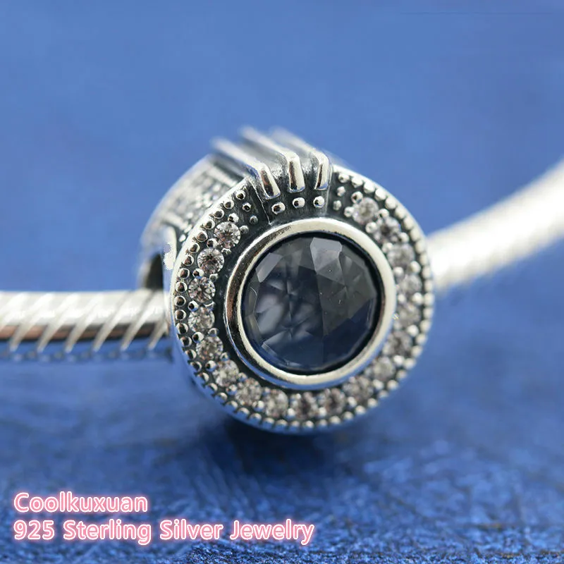 

Бусины-подвески в виде синей короны, серебро 100% пробы, подходят для изготовления оригинальных браслетов Pandora