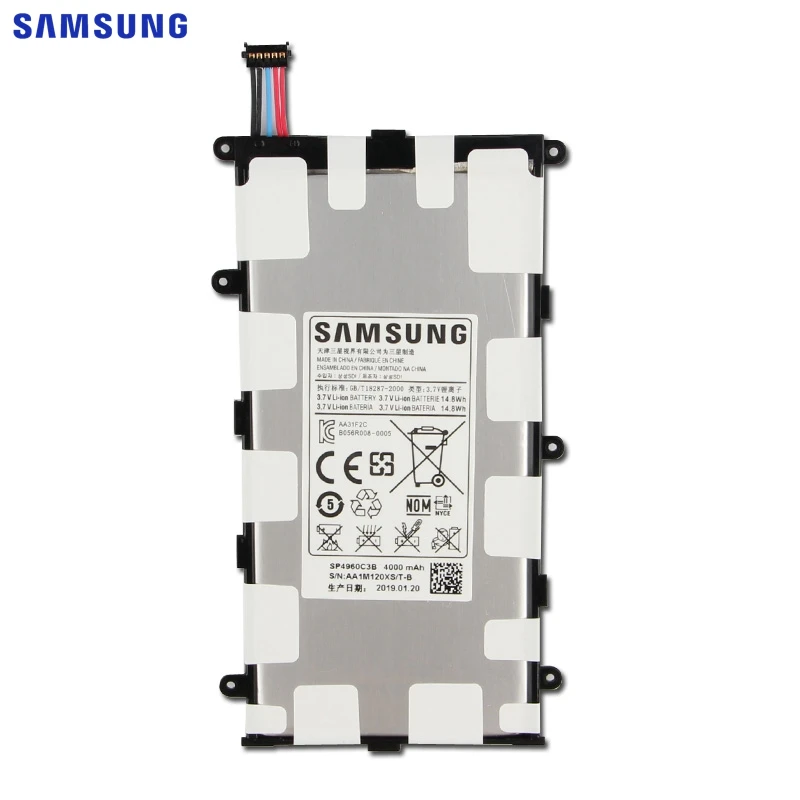 Samsung сменный аккумулятор SP4960C3B для samsung GALAXY Tab 7,0 Plus P3110 P3100 P6200 P6210 планшетный аккумулятор 4000 мАч