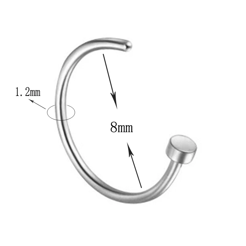 Новинка, 6 шт., для женщин, нержавеющая сталь, ноздри, нос, обруч, манжета, кольца шпильки, клипса, поддельная серьга в нос, пирсинг, кристалл, модное ювелирное изделие для тела
