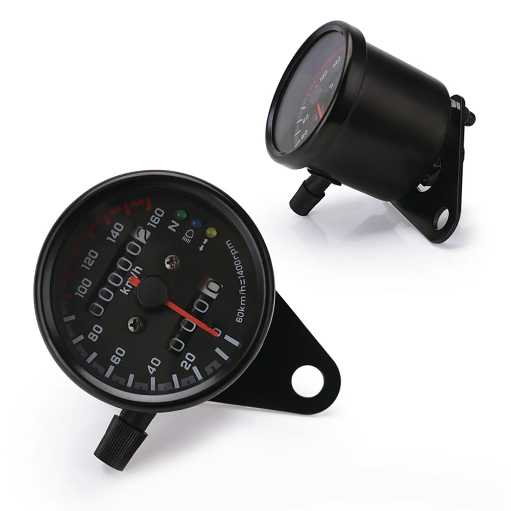12V двойной мотоцикл Скорость ometer одометром Скорость метр с Светодиодный индикатор Аксессуары для мотоциклов