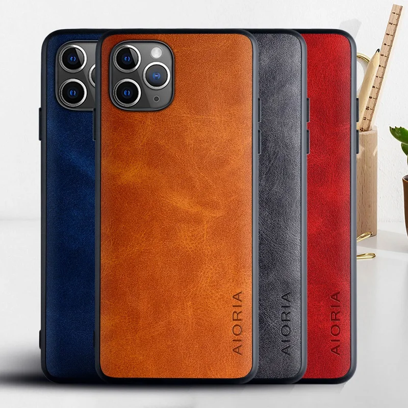 AIORIA Phone Case for iPhone 11 pro max coque Luxury Vintage leather Skin cover iphone case funda capa fashion | Мобильные телефоны