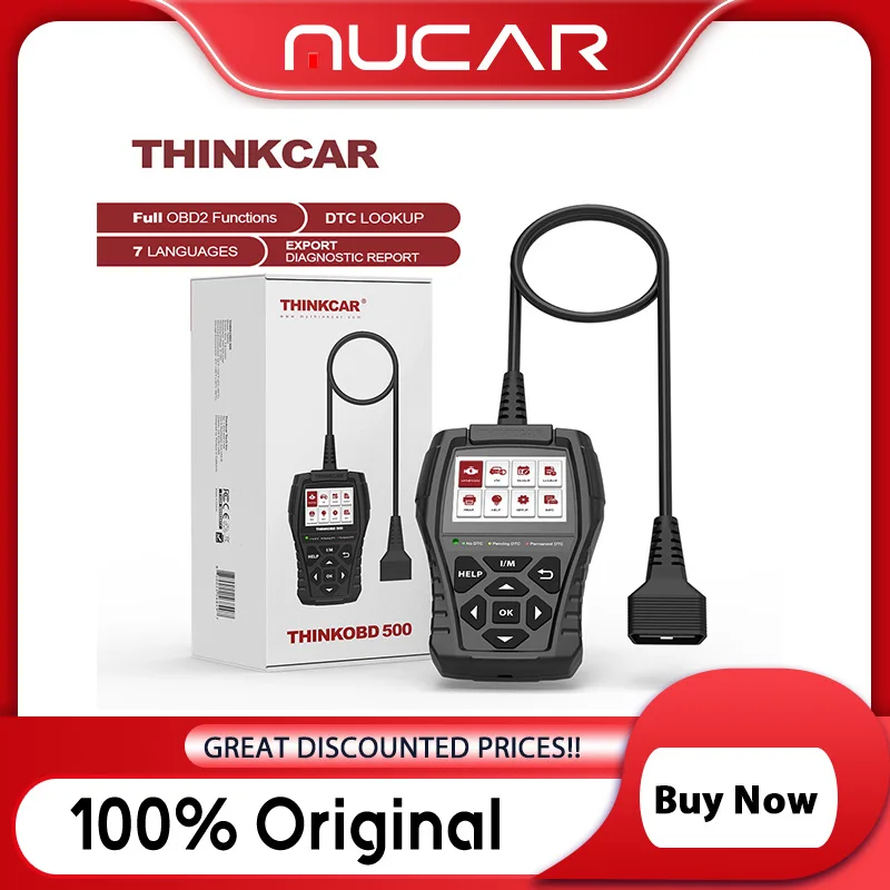 【1111GO】Сканер THINKOBD 500 OBD2 для автомобильного профессионального считывателя кодов