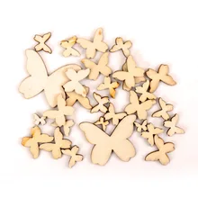 Деревянный "Бабочки" Скрапбукинг коллекция Искусство ремесло для украшения ручной работы, аксессуар для шитья Home 10/15/20 Вт, 30 Вт, 40 мм, 50 шт в наборе, MT0700-FD