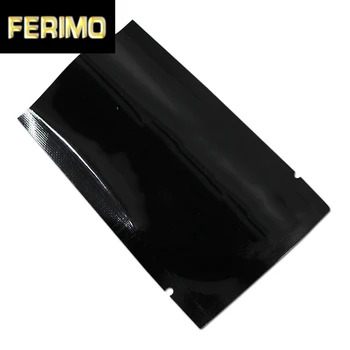 

9*13cm Heat Seal Milk Powder Coffee Vacuum Mylar Pack Pouch 1000Pcs/ Lot Open Top Black Aluminum Foil Food Wheat Storage Bag