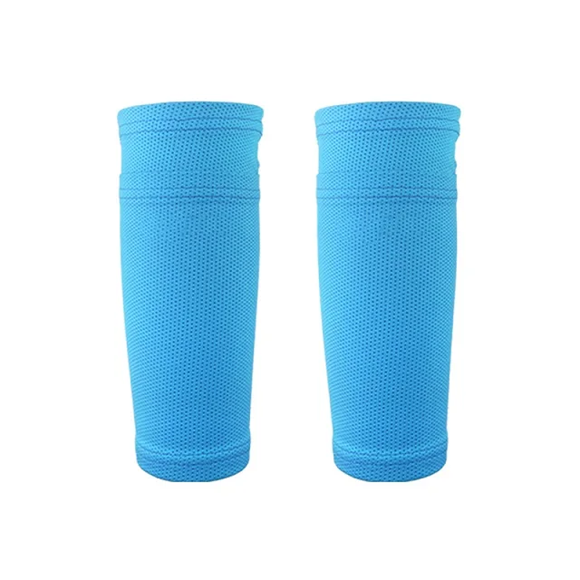 1 пара футбольные защитные футбольные мужские носки щитки с карманом для Футбольные Щитки на голень наколенник поддержка взрослых hs - Цвет: Синий