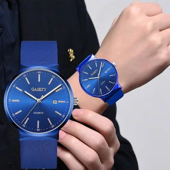 

Men Quartz Watch Fashion Classic PU Leather Strap Round Dial Business Watches with Calendar Function NYZ Shop