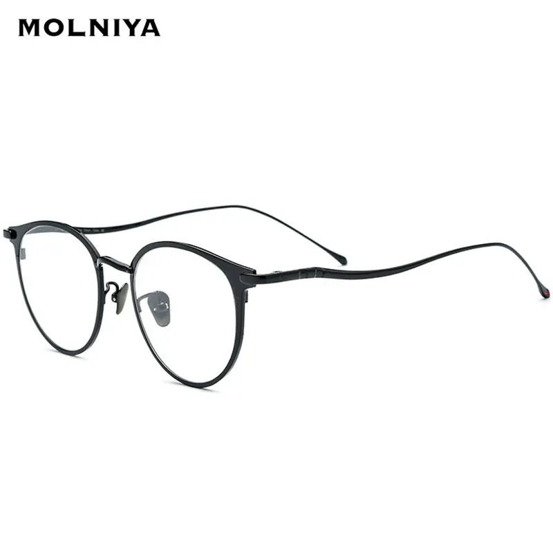 

Ultra-light Titanium Glasses Frame Myopia Optical Prescription Round Eyeglasses Men Women Personality Eyewear Spectacles
