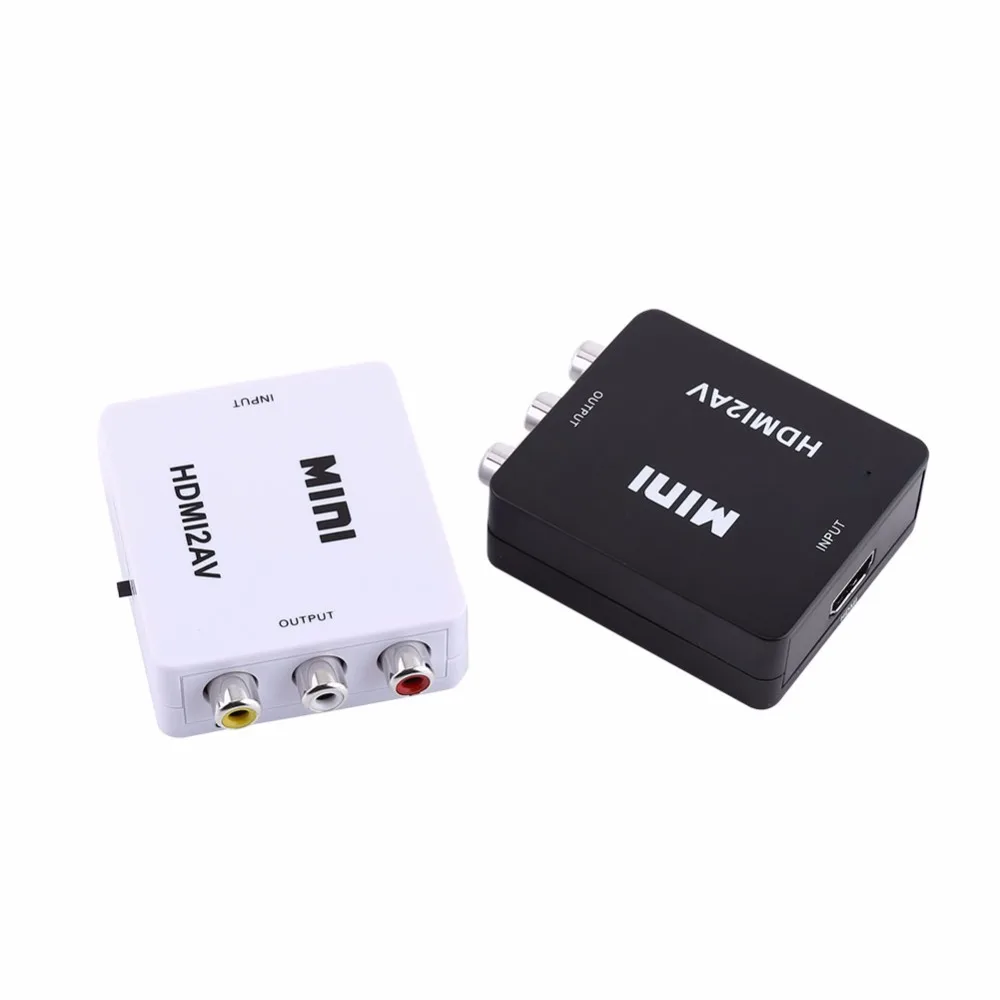 Цифровой HDMI к RCA композитный видео аудио AV адаптер CVBS конвертер 720 p/1080 p мини HDMI к аудио-видео преобразователи