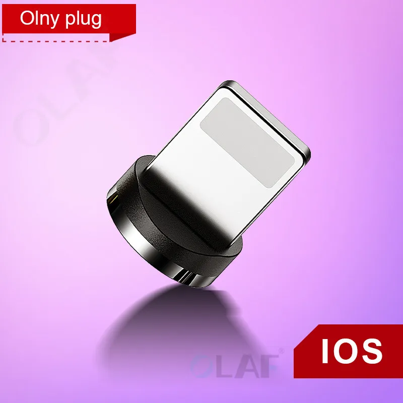 Олаф 2 м Магнитный Micro USB кабель для iPhone samsung Android мобильный телефон Быстрая зарядка usb type C кабель магнит зарядное устройство провод шнур - Цвет: ios plug