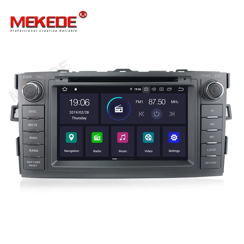 Clearance HD 4+64G PX5 Android 9.0 Car Multimedia Player 2 din car radio for Toyota AURIS 2006-2011 with navigation car stereo head unit 1