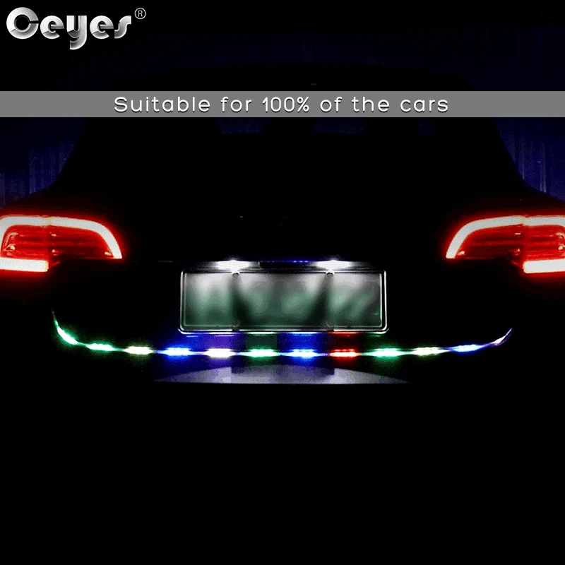 6 动态图car turn signal led trunk strip Light for car Tail trunk Tailgate strip (6-1)