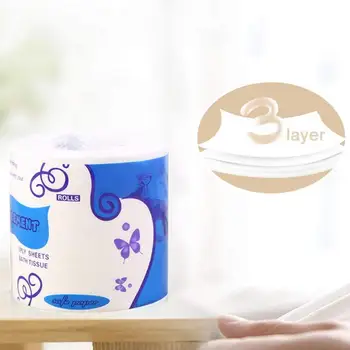 

5pcs/10pcs Toilet Paper Bulk Bath Tissue Bathroom Soft White 3 Ply Kitchen Soft