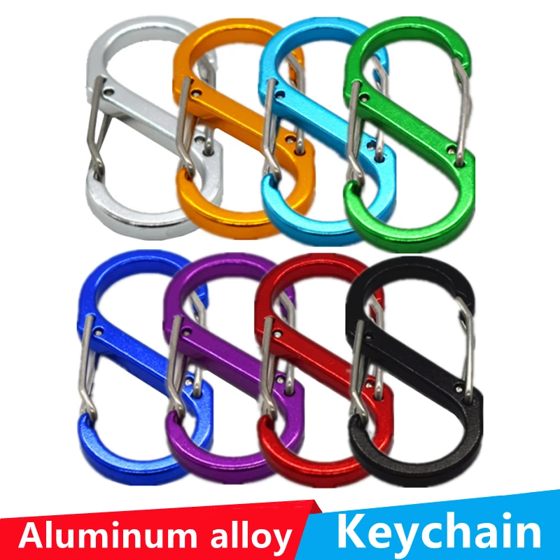 15 PCS Spring Hook Aluminum Alloy Carabiner Clasp Outdoor Backpack Camping Keychain Fishing Tools Lock Buckle Snap Clip | Обустройство
