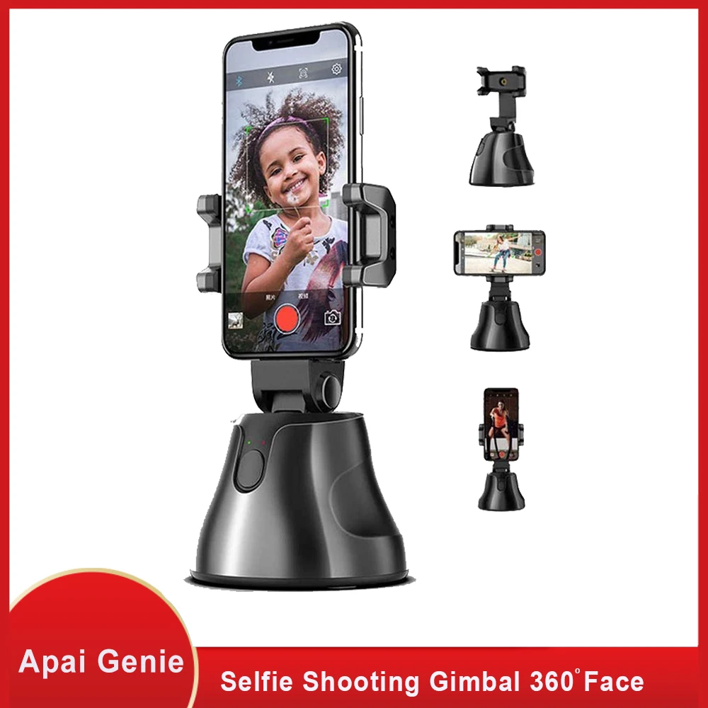 

Apai Genie 360Â° Auto Smart Shooting Selfie Stick Object Rotation Face Tracking Camera Phone Holder for Phone Vlog Video Record