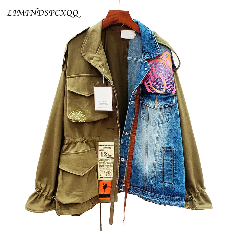 2021 Spring Autumn Women Denim Jacket High Quality Lapel Long Sleeve