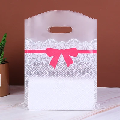 Подарочная одежда, косметический принт, изготовленный на заказ пластиковый пакет для упаковки, пряжка для магазинов, прозрачная дуговая кружевная пищевая выпечка хлеба - Цвет: 3