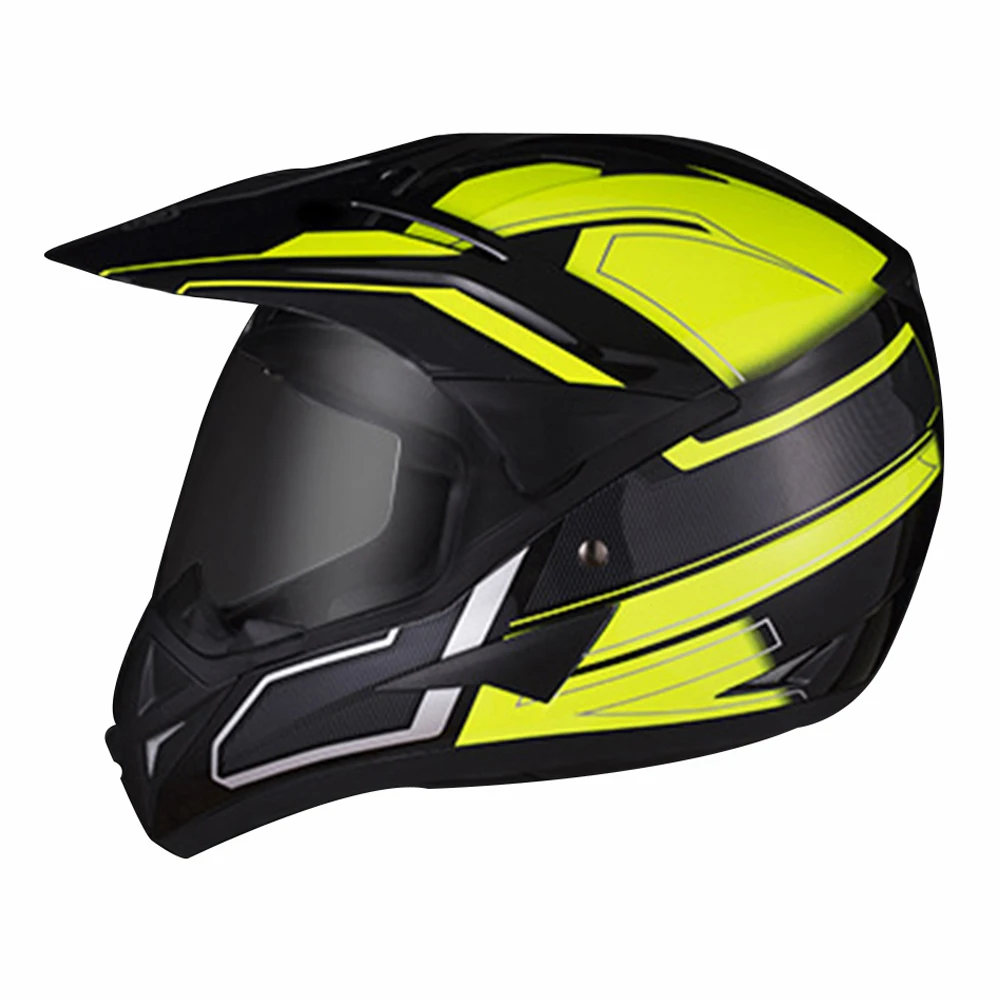 BYE мотоциклетный шлем для мотокросса крушение мотоциклетный гоночный Мото шлем Байкер Полный лицевой шлем ECE DOT сертификация - Цвет: BYE DP-908-Yellow