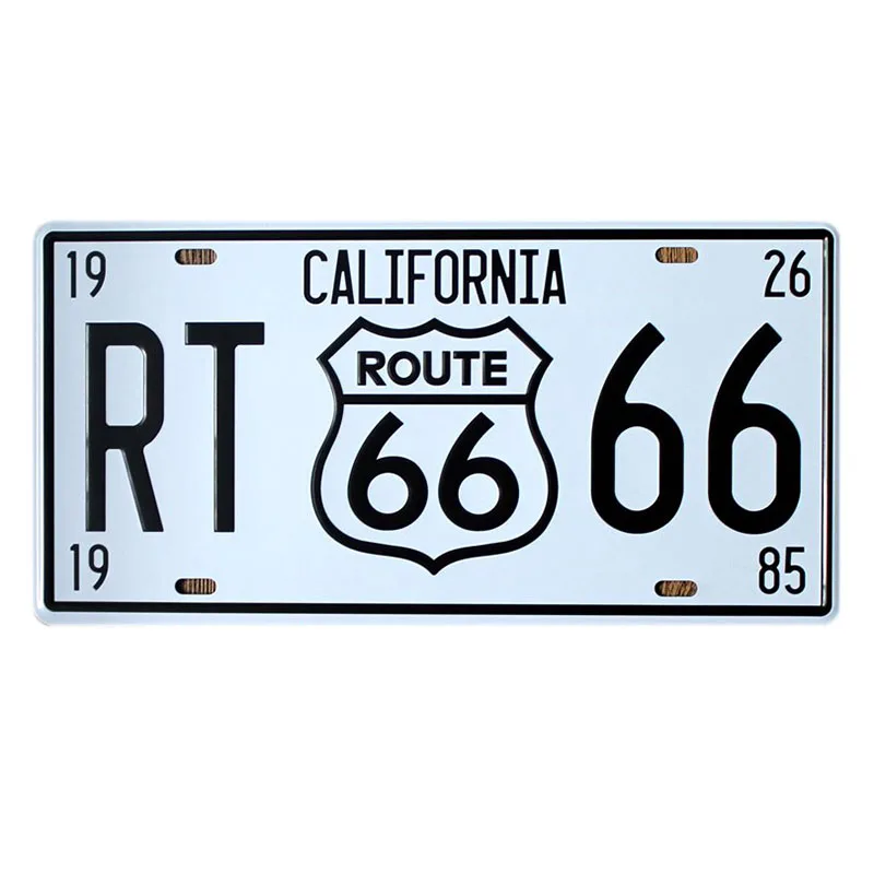 Route 66 стран флаг металлический автомобильный номерной знак жестяной винтажный