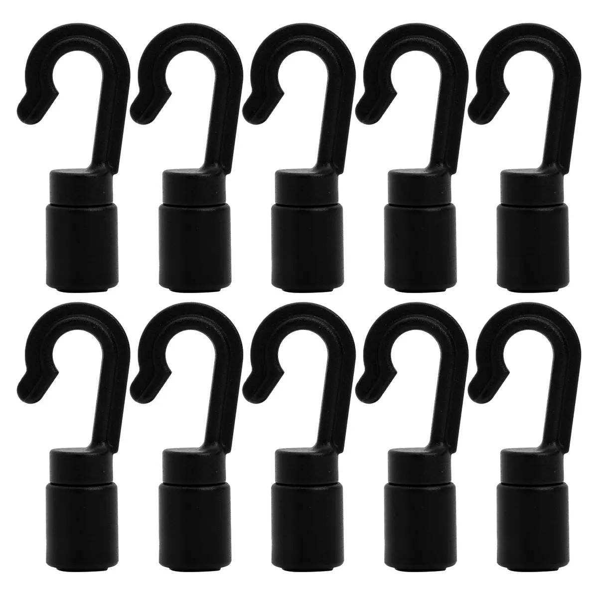 10Pcs Bungee Shock Cord Hooks Terminal Ends Tabbed S Open Hooks for