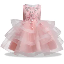 Новое платье для девочек для дня рождения, праздника, выступления, банкета, Вечерние Платья с цветочным узором для девочек, выпускного вечера, школы