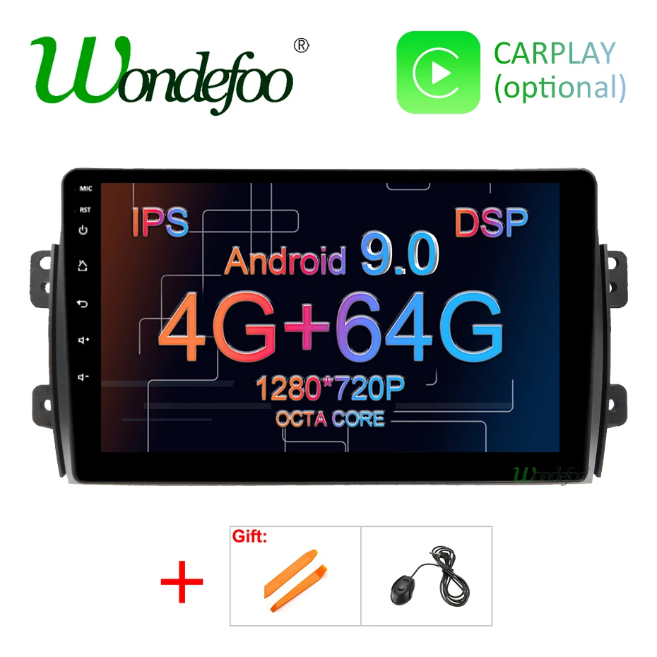 

64G DSP IPS Android 9.0 Car GPS Radio for Suzuki SX4 2006 2007 2008 2009-2013 Multimedia Navigation Stereo Auto No DVD Player