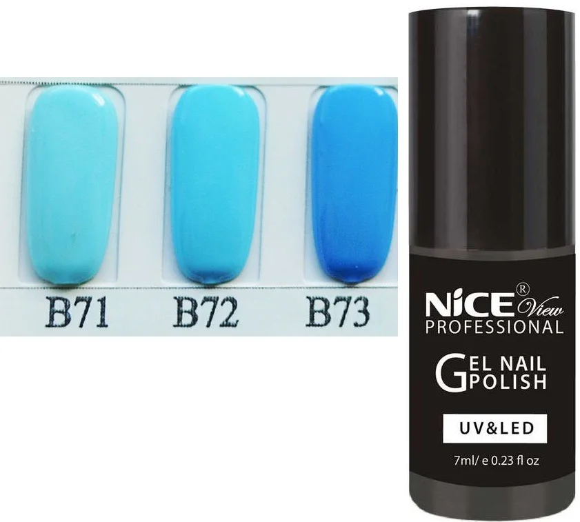 Nice UV gel polish (shellac) no 71-в (016) 7 ml blue pastel 1-6 PCs nice nail | Красота и здоровье