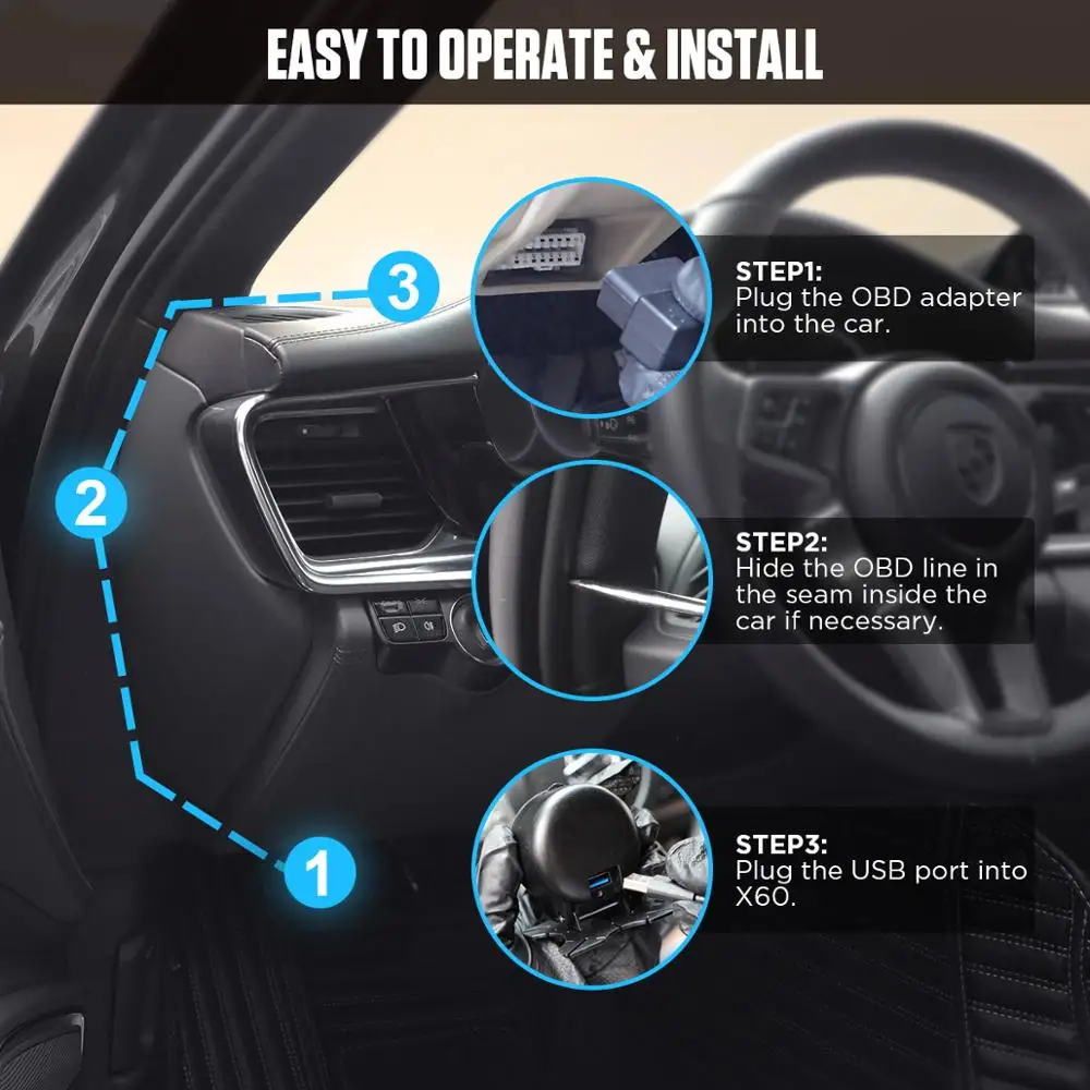 Autool X60 БД метр OBD 2 HUD цифровой Температура Манометр Цифровой Напряжение Скорость
