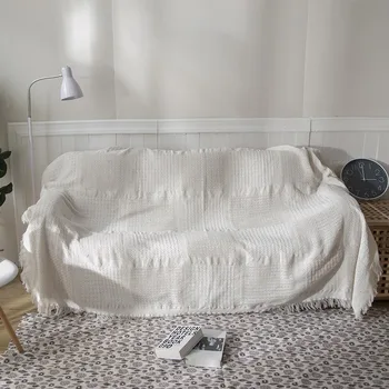 

Simple mesh cotton knitted thread blanket multifunctional blanket siesta sofa double-sided available travel blanket LB61627