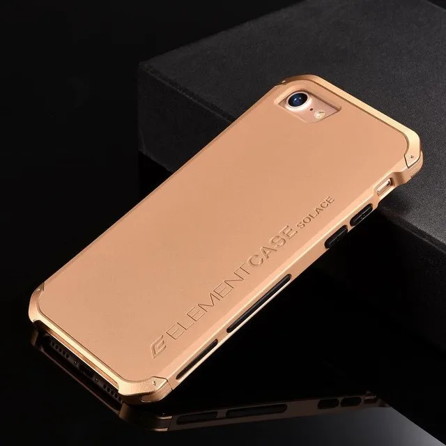 Gold gold Чехол для iphone 7 роскошный элемент чехлы для телефонов с дизайнерским алюминием и ПК чехол для xiaomi 8 6 note 5 huawei p10 20 iphone xs - Цвет: Gold gold