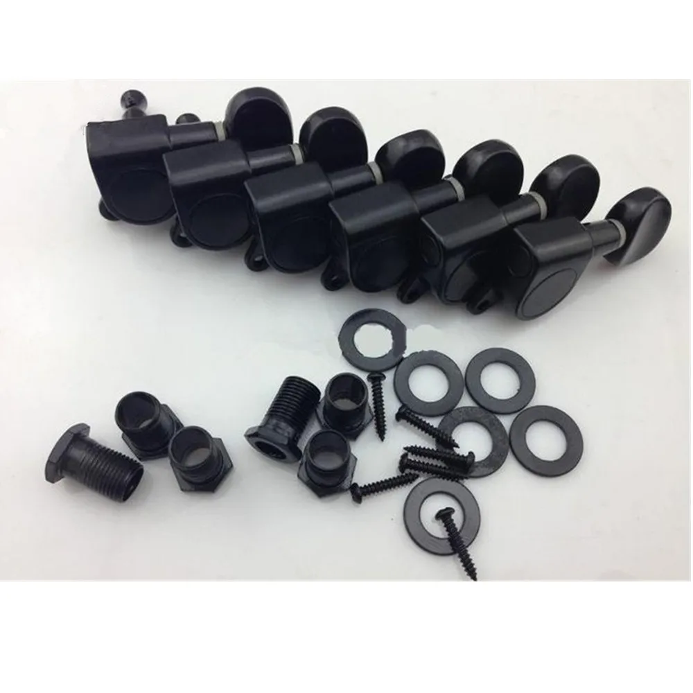 

6PCS/set black Electric Guitar strings button Tuning Pegs Keys Tuners Machine Heads Guitar accessories Parts Musical instrument