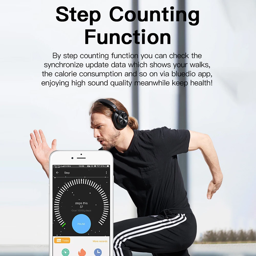 Bluedio T7 Plus bluetooth-наушники с функцией активного шумоподавления и поддержкой слота для sd-карты