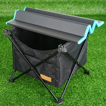 

Large Capacity Outdoor Camping Storage Net Bag Oxford Cloth For Picnic Accessories Kitchen Folding Table Mesh Invisible Pocket