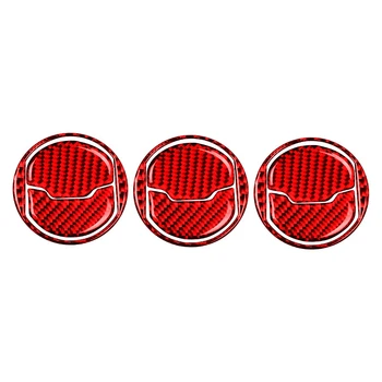 

for Ford Mustang Carbon Fiber Car Interior Dashboard Central Air Outlet Conditioning Vent Trim Covers Stickers 2015-2019