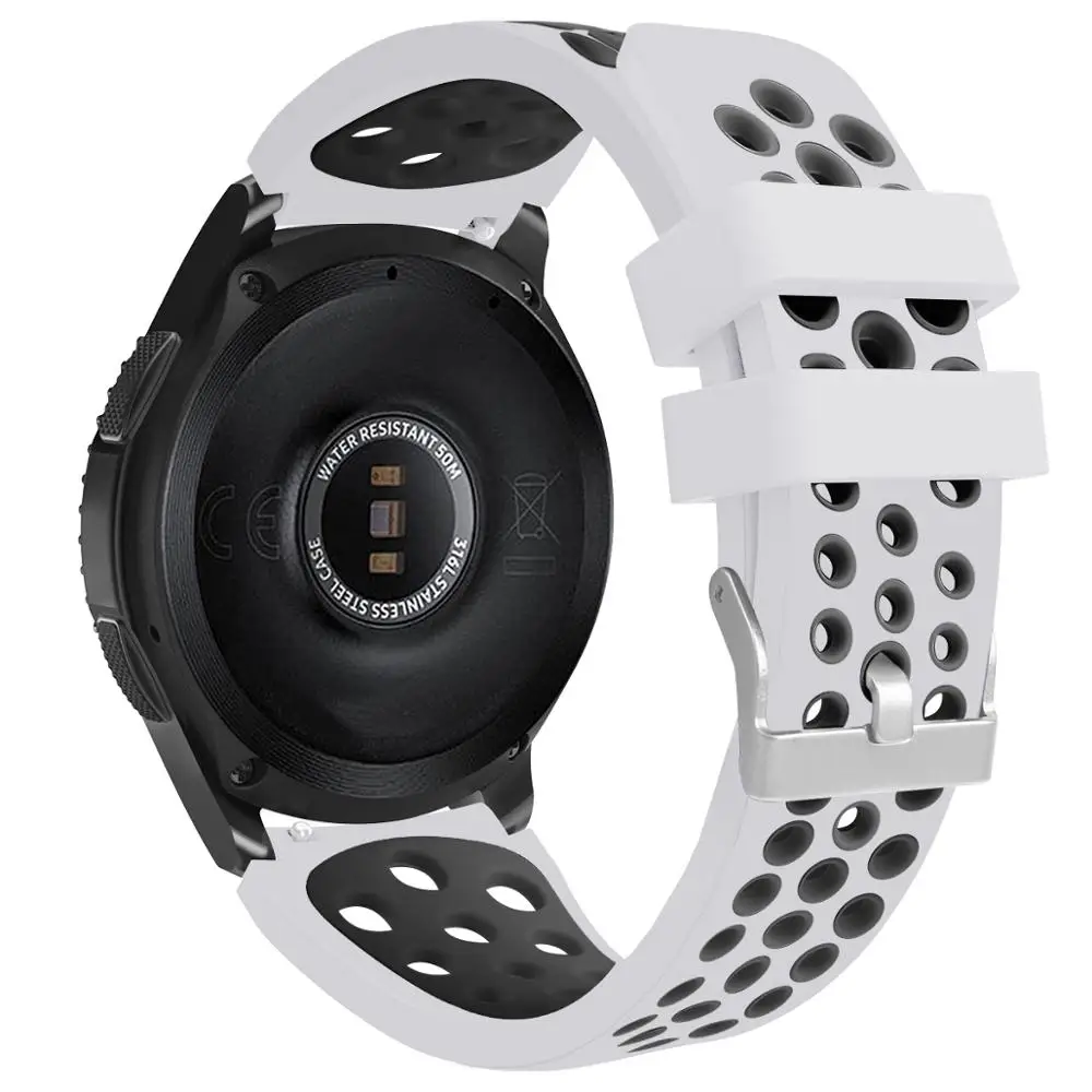 22 мм силиконовый спортивный ремешок для samsung Galaxy Watch 46 мм gear S3 классические часы huawei сменный ремешок для часов 91012