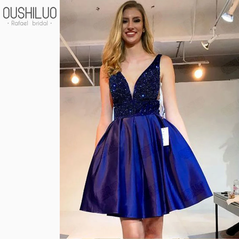 cobalt blue homecoming dress