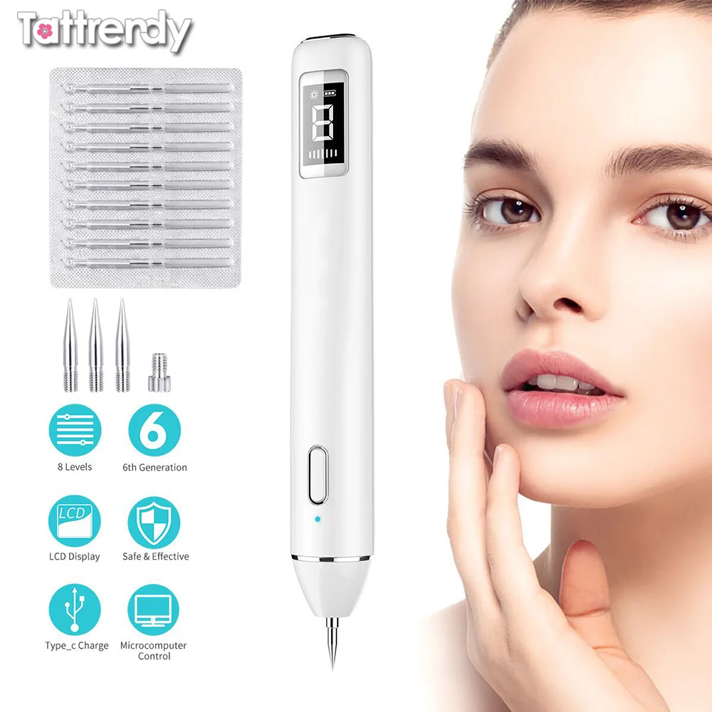 

Plasma Pen LCD Fibroblast Laser Pen machine Mole Tattoo Remover Machine Skin Tag Removal Spot Cleaner Dermografo Pen Plasma