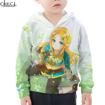 

Kids Game Sweatshirt The Legend of Zelda Breath of The Wild T Shirt Boy Girl 3D Print Cute Daughter Hoodie Beach Shorts Set