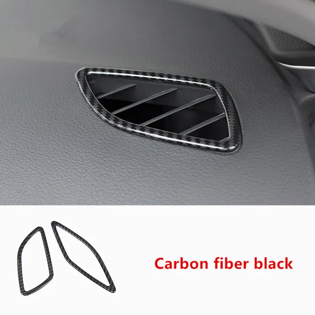 Carbon Fiber Interior Upper Air Vent Outlet Cover Trim For Audi A6 C7 2012-2018