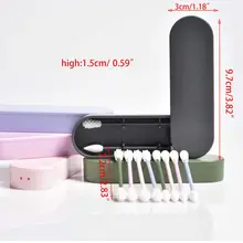 5 коробок силиконовые ватные палочки многоразовые для чистки ушей с двойной головкой ватные палочки