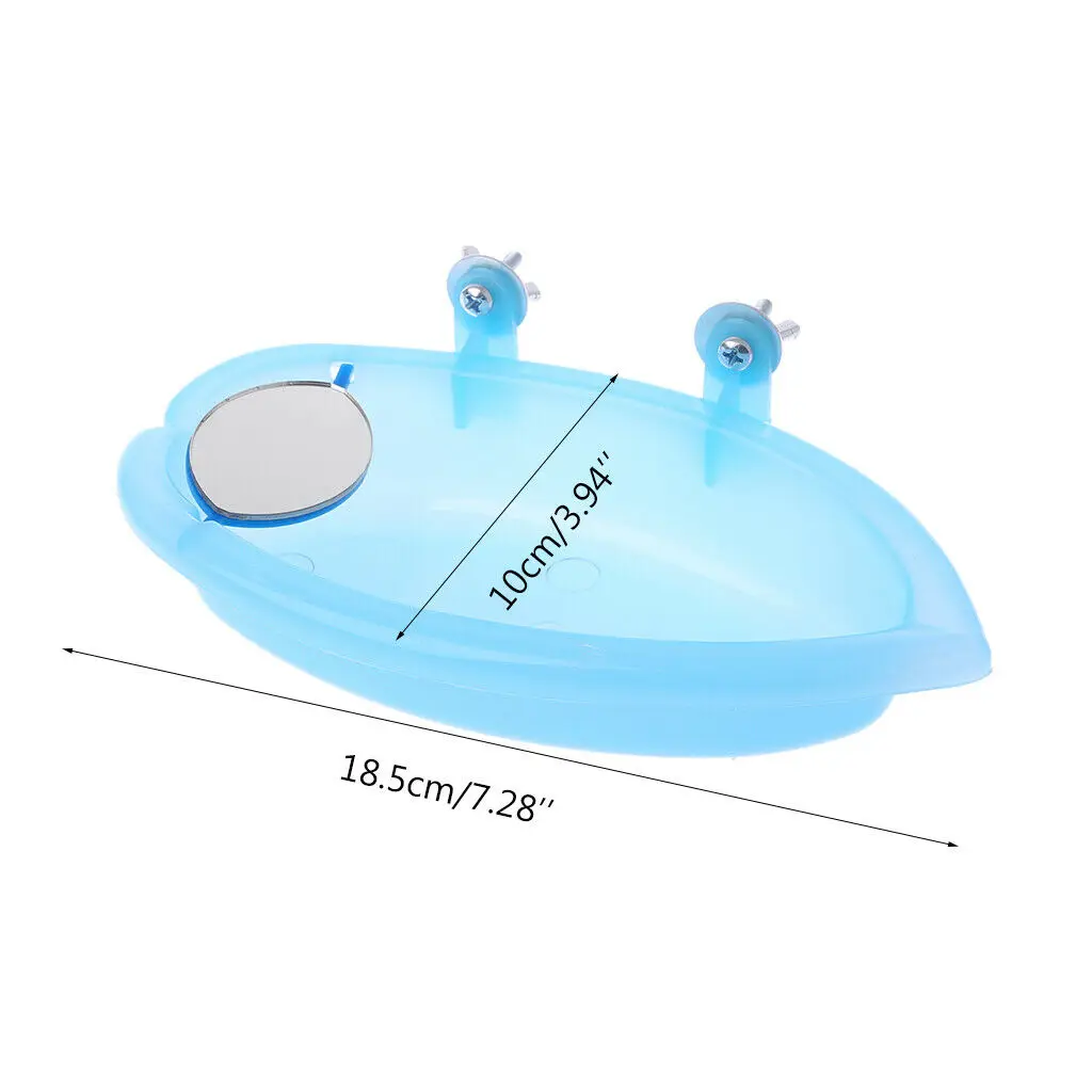 US Bird Water Bath Tub For Pet Bird Cage Hanging Bowl Parrots Parakeet Birdbath bird bath basin bird accessories