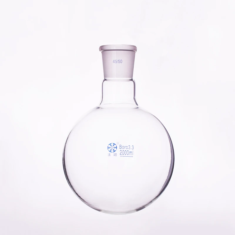 

Single standard mouth round-bottomed flask,Capacity 2000ml and joint 45/50,Single neck round flask