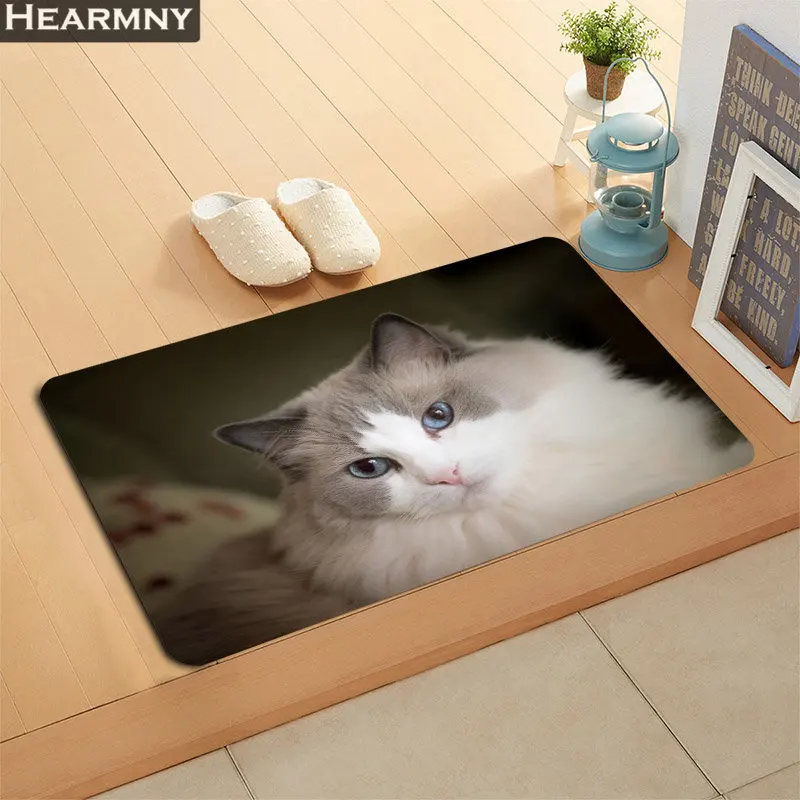 Новое поступление Коврик для двери прекрасный Ragdoll кошка домашний коврик машина сделанная противоскользящая ковер для гостиной/прихожей коврик для ванной Рождественский подарок