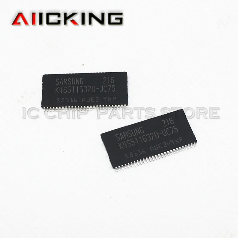 K4S511632D DRAM Chip SDRAM 512Mbit 32Mx16 3.3V 54Pin TSOP-II T/R power chips 10/pcs