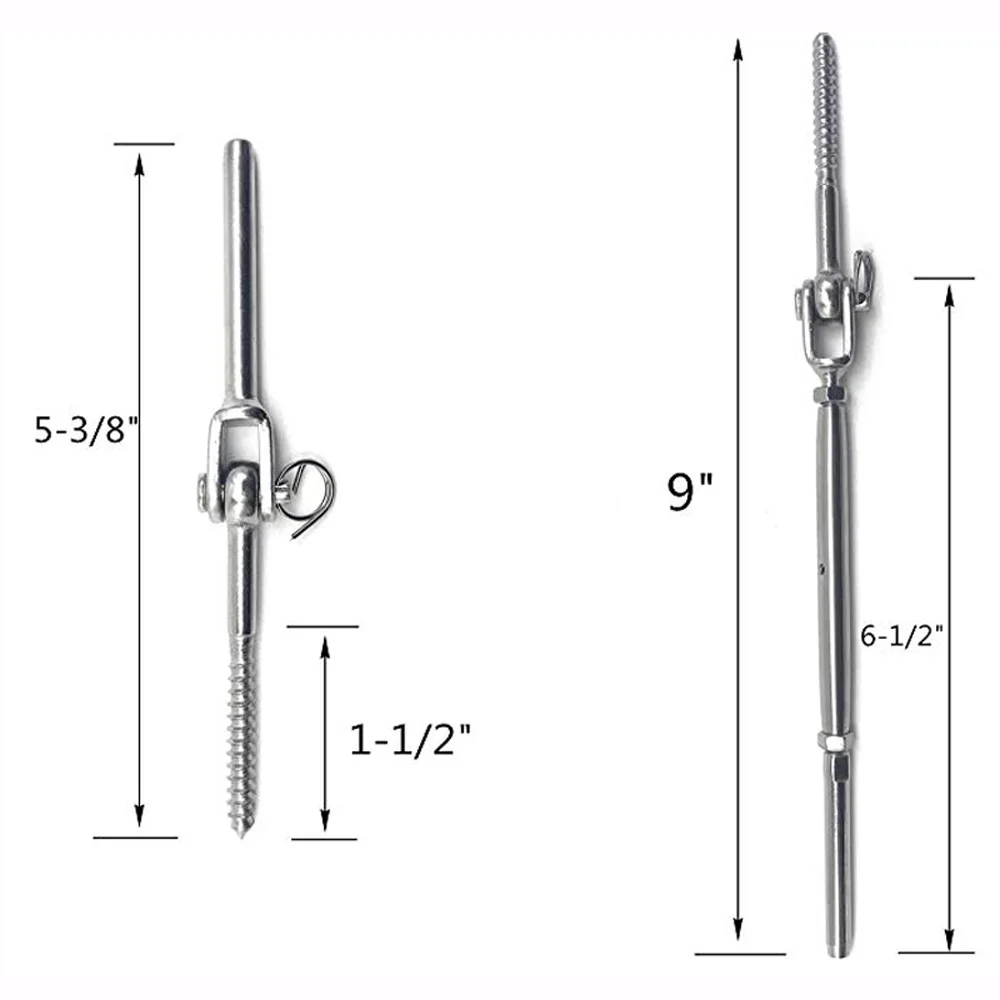 10 шт. балюстрада набор из нержавеющей стали трос DIY Swage вилка Turnbuckle морской парусный спорт оборудование лодки Аксессуары 10 шт. балюстрада набор из нержавеющей стали трос DIY Swage вилка Turnbuckle морской парусный спорт оборудование лодки Аксессуары