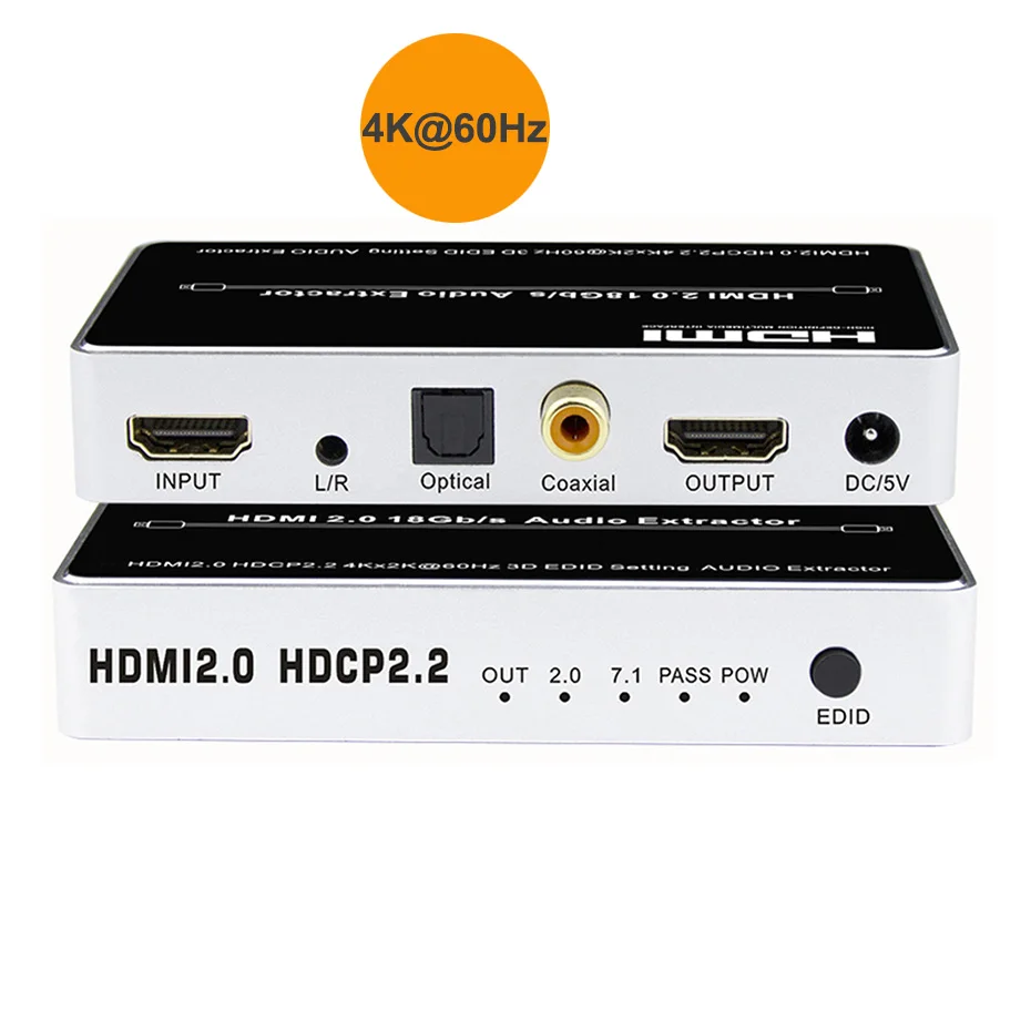 Аудио экстрактор HDMI 2 0 каналов 4K 60 Гц|Кабели HDMI| |