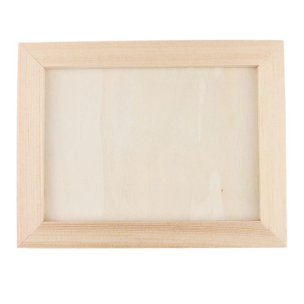 Natural Wooden Photo/Picture Frame for Art, Crafts, Display Home Decoration-Eco-Friendly Durable